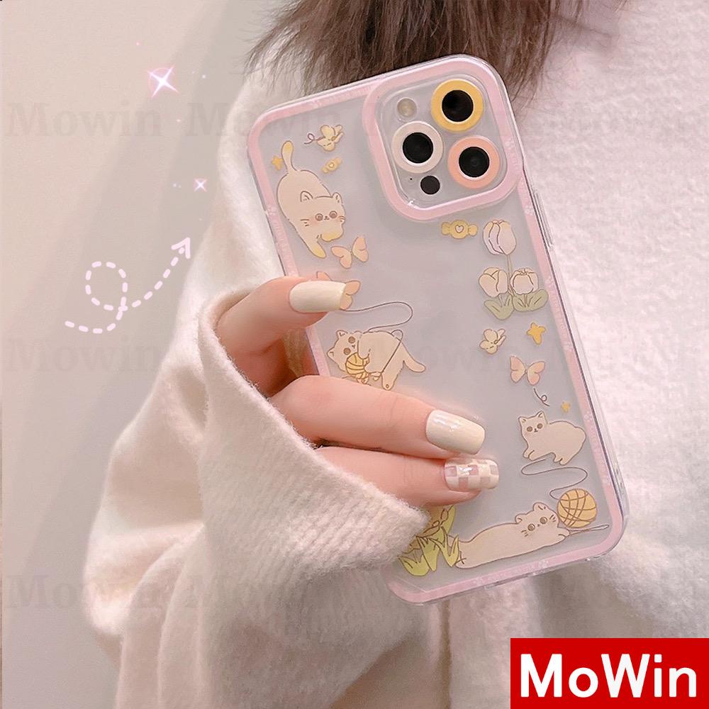 iPhone Case Silicone Soft Case Clear Case Square Edge Angel Eye Cat Eye Pupil Eye Full Cover Camera Protection Shockproof Case Pink Butterfly Cat Cute Style For iPhone 13 Pro Max iPhone 12 Pro Max iPhone 11 Pro Max iPhone 7 Plus iPhone XR XS MAX Pro Max