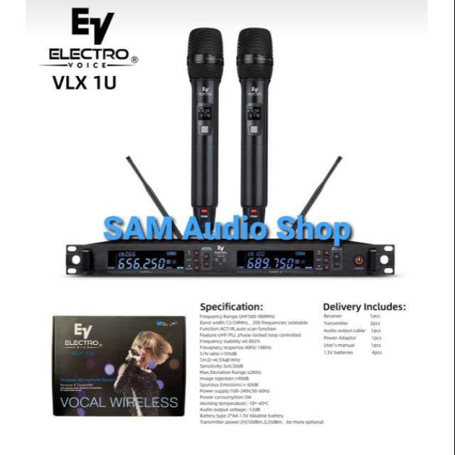 Mic Wireless EV ELectro Voice VLX 1U Original