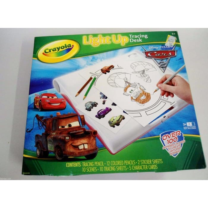 Crayola Disney Pixar Cars 2 Light Up Tracing Desk Kit Shopee