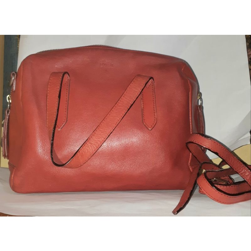 Tas fossil satchel medium  preloved original kulit