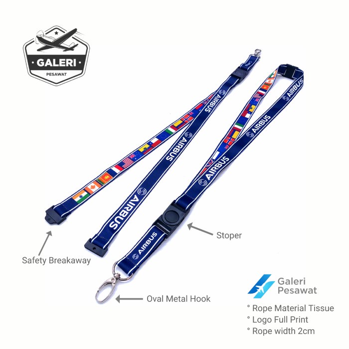 

Murah Lanyard / Gantungan Id Card Airbus Bendera Navy Gilaa!!!