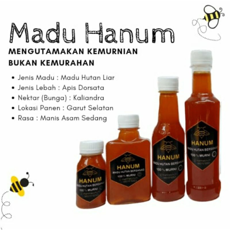 

Madu Hutan Hanum | Bersanad, 100% Murni, Bandung-Sumedang Raya