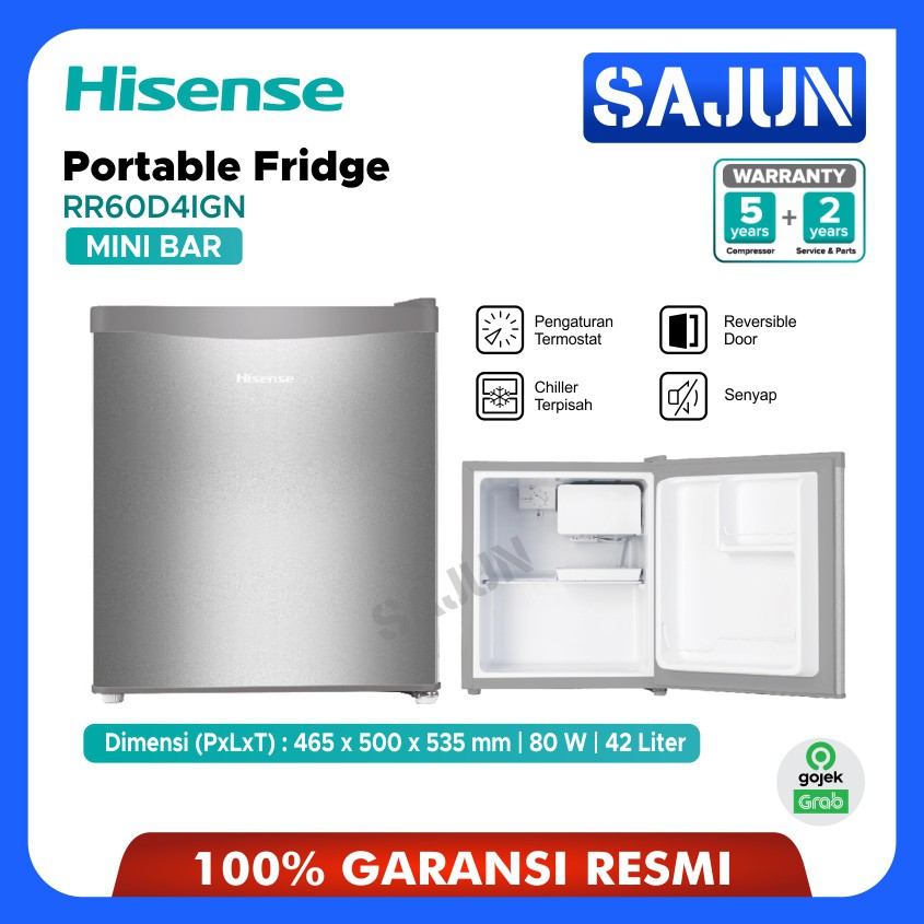 Jual Hisense Mini Bar Kulkas Mini Portable Rr D Ign Liter