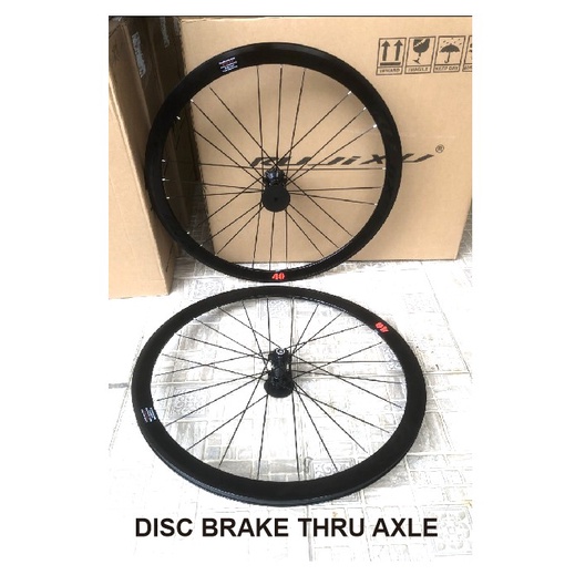 Wheelset Rujixu Disc Brake 40 mm New Model G3 2022 Alloy Hub Carbon MODEL CAMPYY DISC BRAKE THRU AXL
