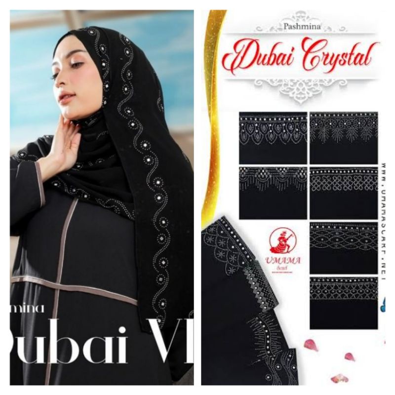 pashmina umama dubai cristal || pashmina payet cristal ||pashmina mewah ||pasmina hitam elegan||pash