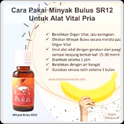 Minyak bulus Original / Massage Oil Bulus SR12 / Pengecang Pembesar Payudara dan Mr P 20ml