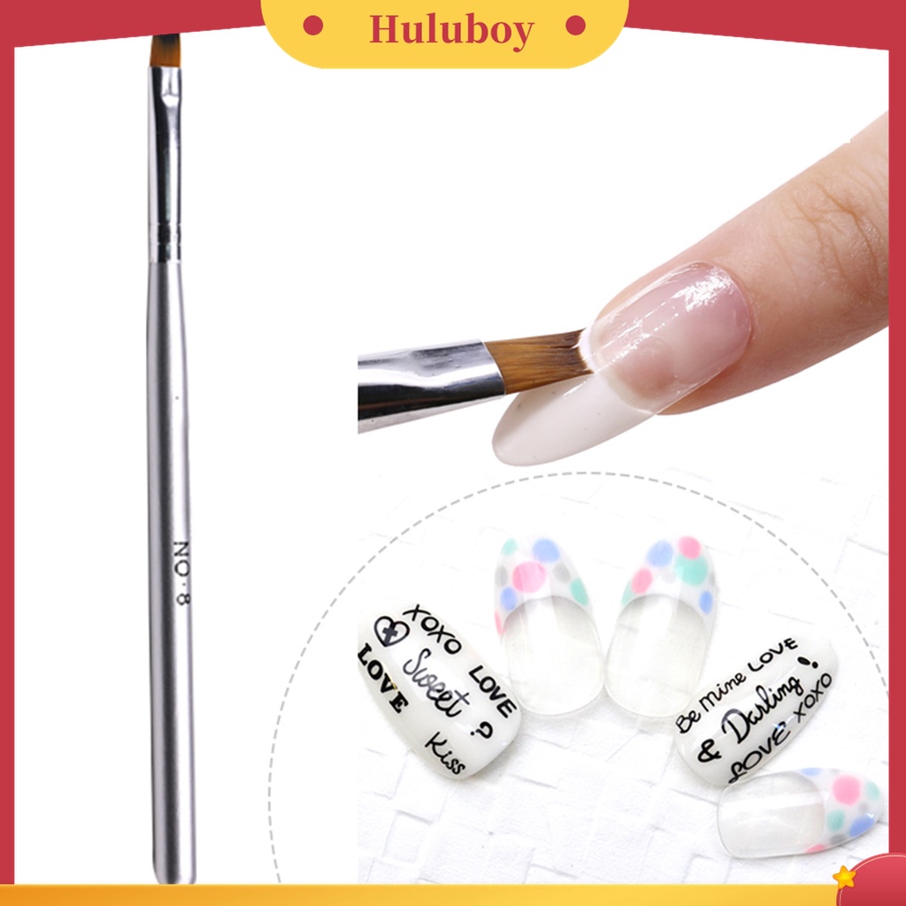 Huluboy Huluboy♡ Pen Brush Nail Art Gagang Kayu Bentuk Bulan Sabit Untuk Manicure