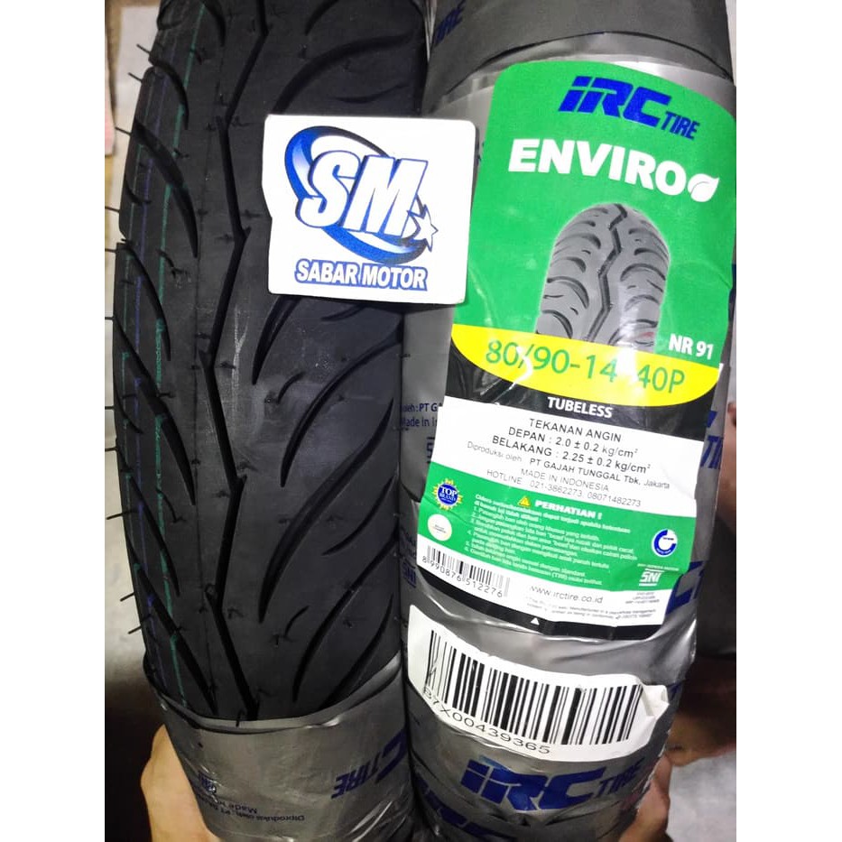 Ban IRC 80/90-14 Enviro NR91 Tubeless