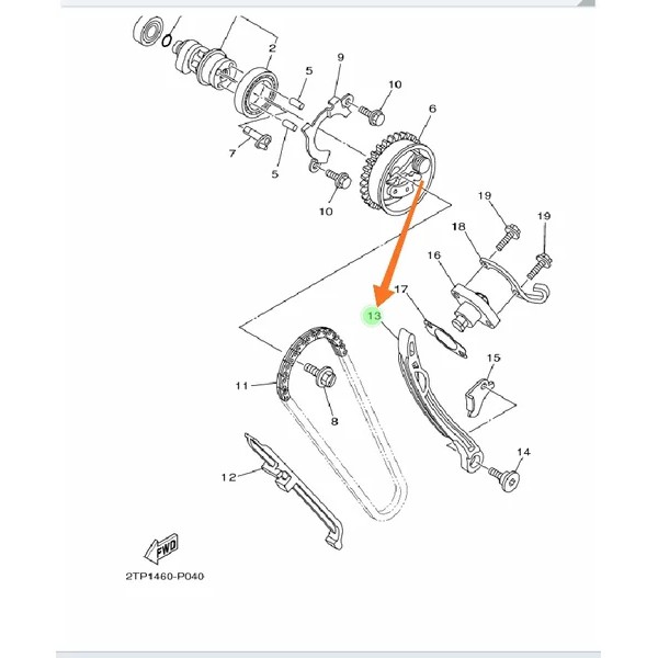 KARET LIDAH BUSUR TENSIONER ATAS R15 LAMA V2 XABRE MX KING - VIXION NEW BK8 NVA ORI YGP 2PV-E2241-00