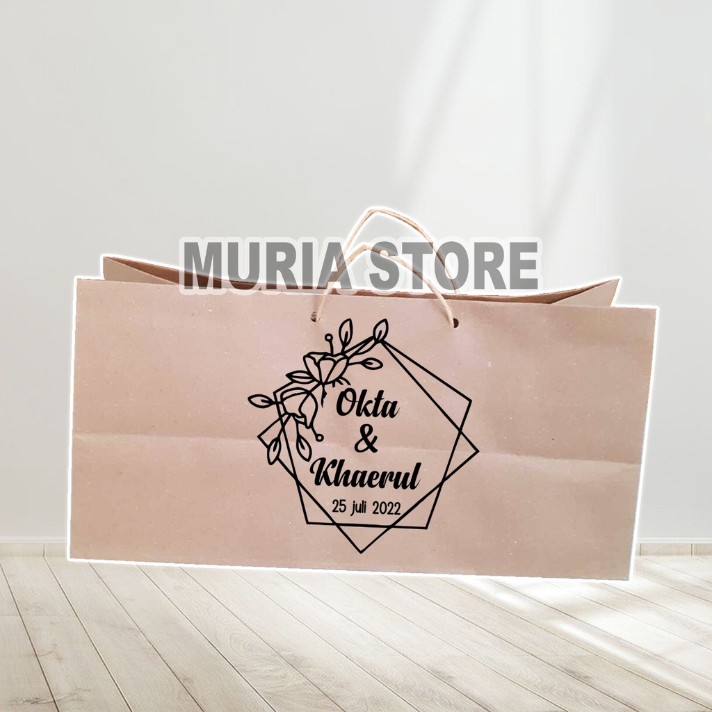 

Tas kertas Untuk Brownies uk 28x15x16 (pxlxt) - Ramah Lingkungan