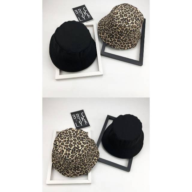 Topi / Leopard Bucket Hat