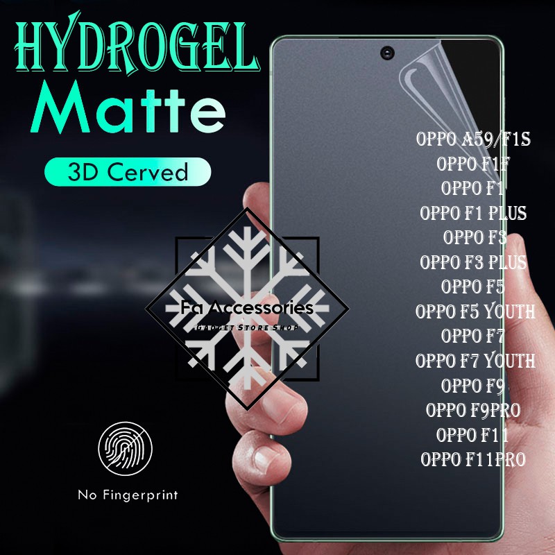 FA ANTI GORES JELLY HYDROGEL MATTE OPPO A59 F1F F1 F1S F3 F5 F7 F9 F9PRO F11 F11PRO PRO YOUTH PLUS