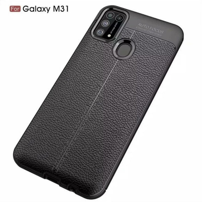 TPU Case Autofocus Leather Samsung Galaxy M31 - Hitam