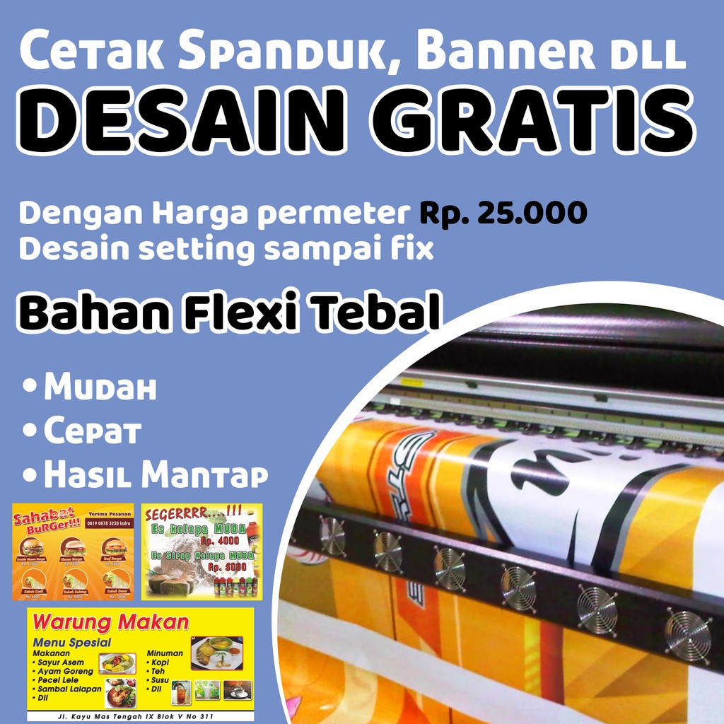 Cetak Spanduk Cetak Banner Spanduk Konter Shopee Indonesia