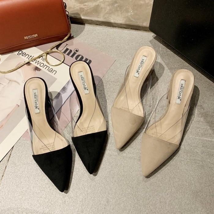 RYX - PVC Muller Sepatu Hak Wanita Fashion Casual/Kantoran - Ori Import