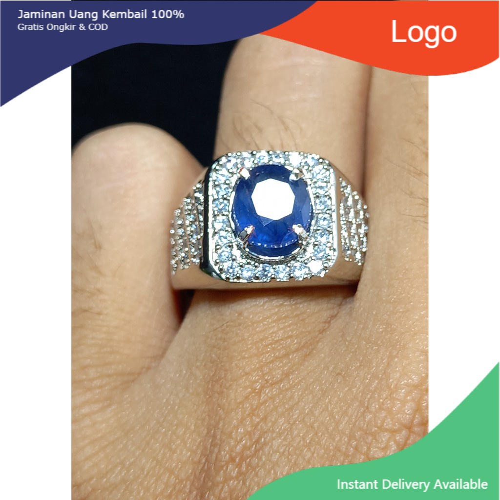 BATU PERMATA BLUE SAFIR SRILANKA ASLI