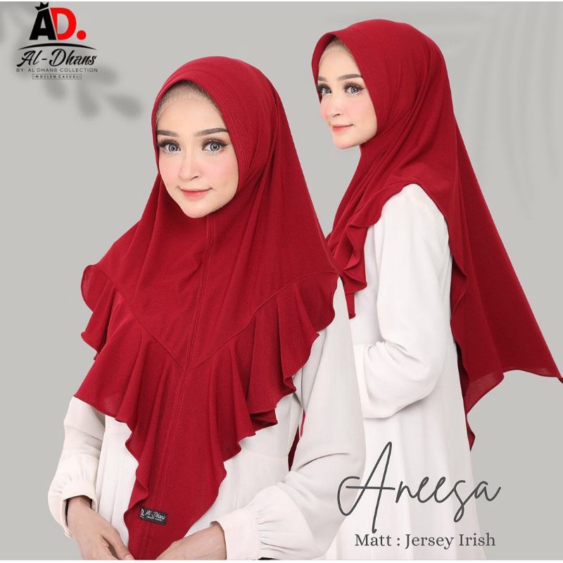 ORI AD HIJAB KHIMAR INSTAN AREESA ANEESA PARI PREMIUM ORIGINAL ALDHANS AL DHANS ANESA JILBAB BERGO KERUDUNG TALI DEPAN REY ALDHANS ARESA AL DHANS JUMBO AREY MURAH XL-2