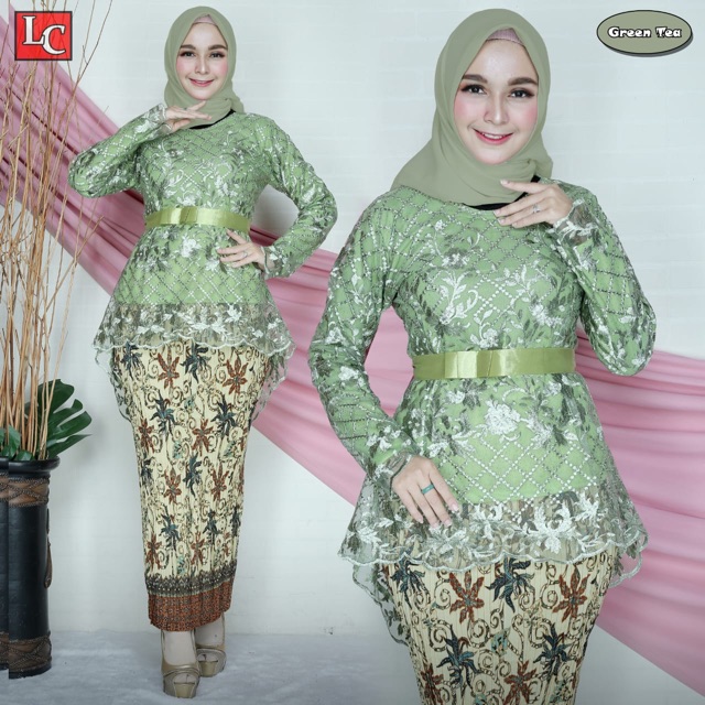 SETELAN KEBAYA AURORA TULLE PREMIUM 3D WARNA ORIGINAL// Setelan Kebaya Pesta Terbaru// Stelan Kebaya// Kebaya Aurora Bahan Tille Lembut