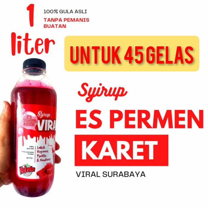 

sirup es permen karet viral surabaya