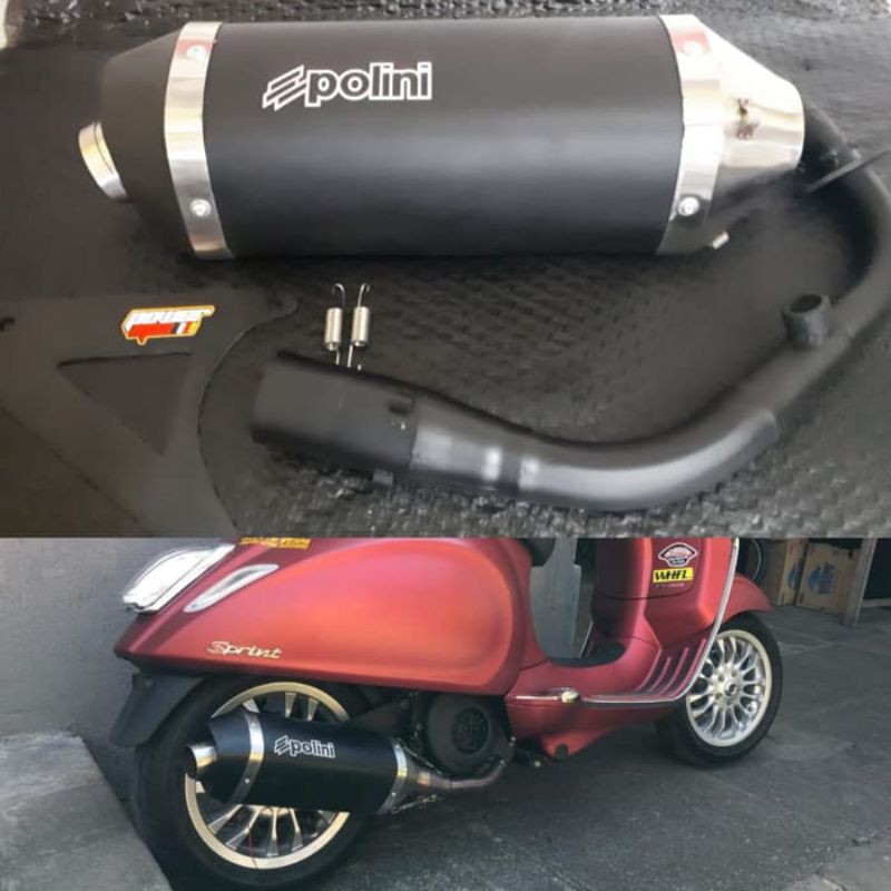 knalpot custom polini non evo for vespa matic sprint primavera gts lx s