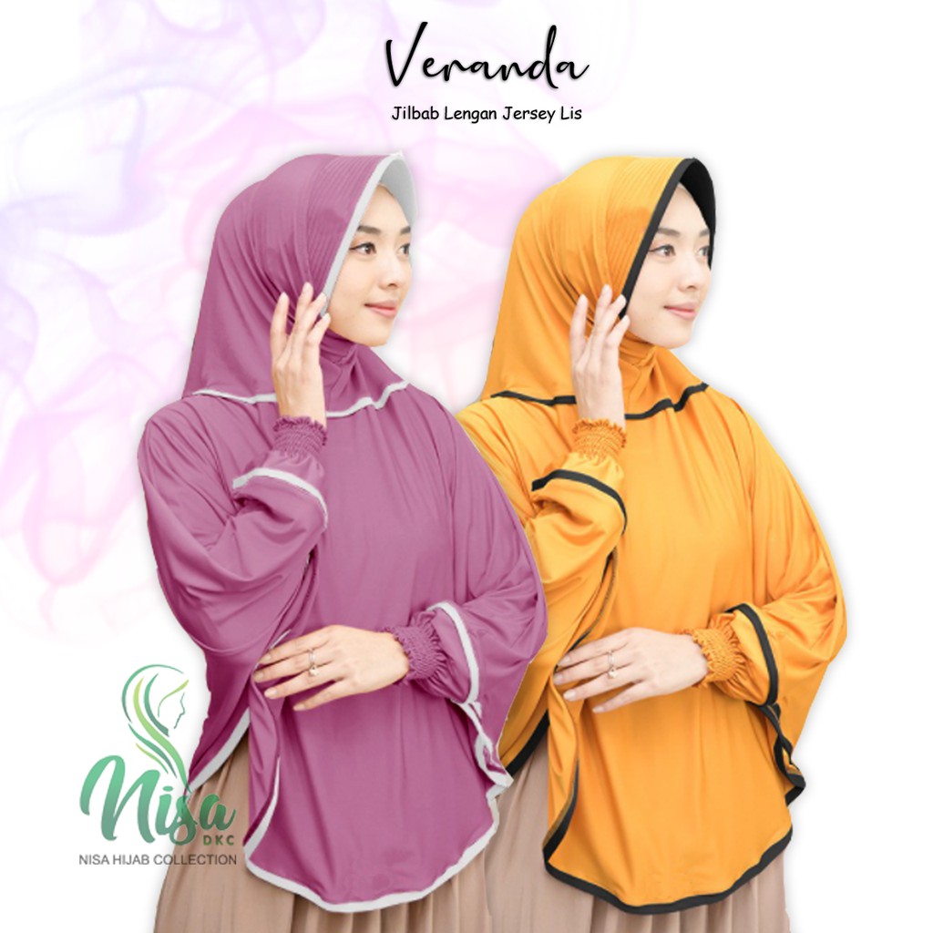 Jilbab Lengan Hijab Tangan Veranda List Jersey