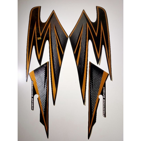 STRIPING RX KING VARIASI 2003 HITAM LIS GOLD, striping rx king variasi terbaik