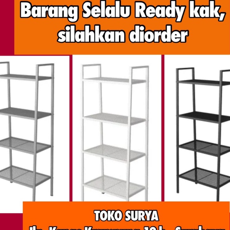 INFORMA RAK BESI TINGKAT 4 SUSUN RAK BUKU RAK AESTHETIC NAKAS