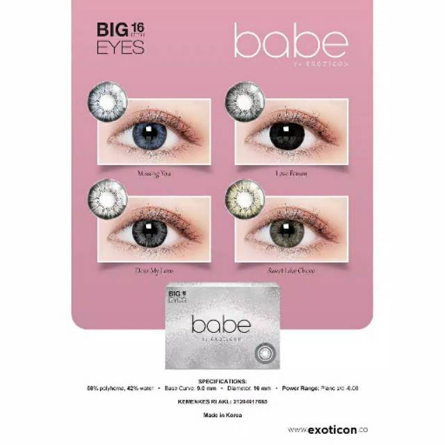 [ Normal ] SOFTLENS BABE COLOR Diameter 16mm