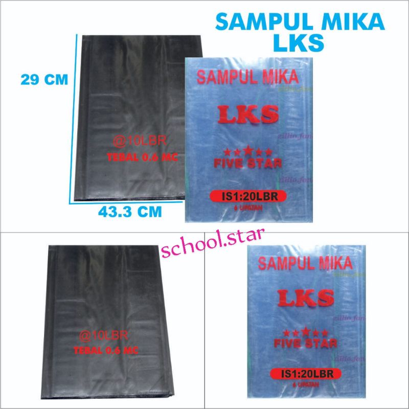 Jual SAMPUL BUKU MIKA LKS ISI 10 dan 20 LEMBAR DENGAN KETEBALAN PLASTIK