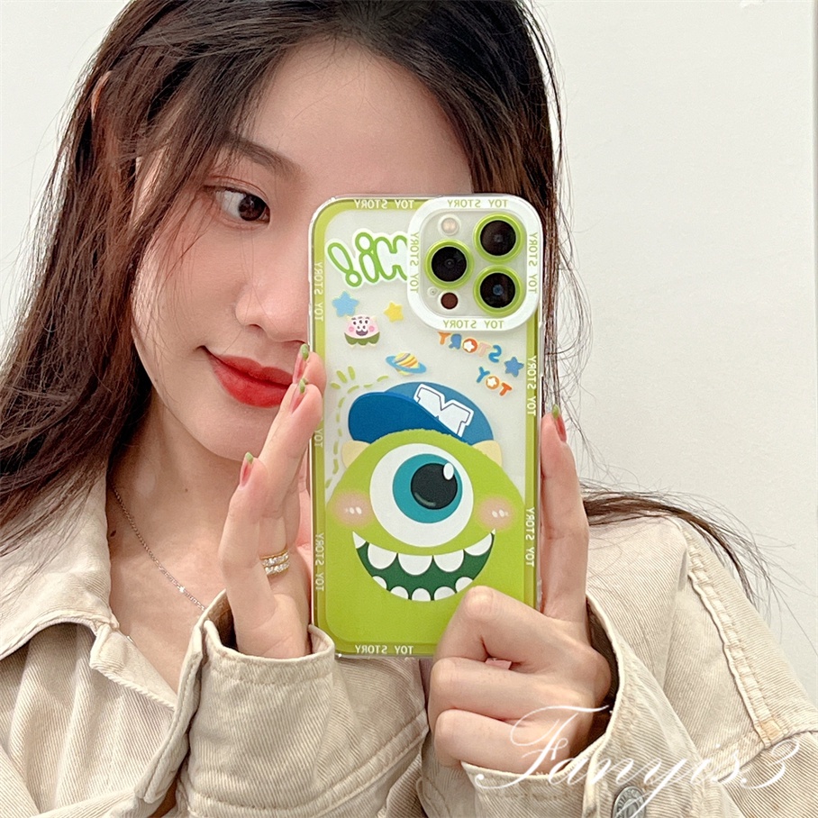 Realme C55 C35 C31 9 Pro+ C25Y C21Y C25 C25s C12 C21 C20 C20A C11 C17 7i C15 8 7 6 5 Pro 8i 5i 5s 6i Narzo 50A 50i Cartoon Monster Phone Case Clear TPU Soft Cover