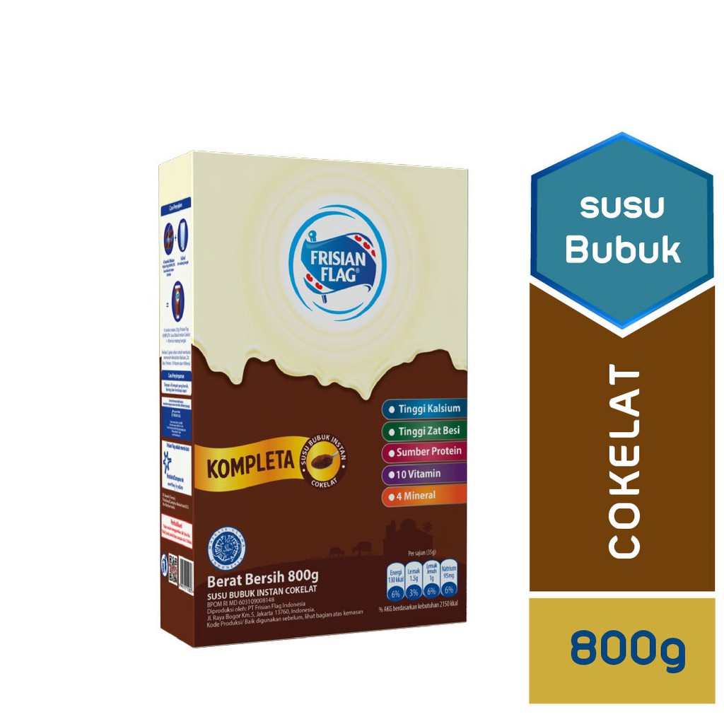 

Frisian Flag Kompleta 800 gr Coklat Susu Bubuk