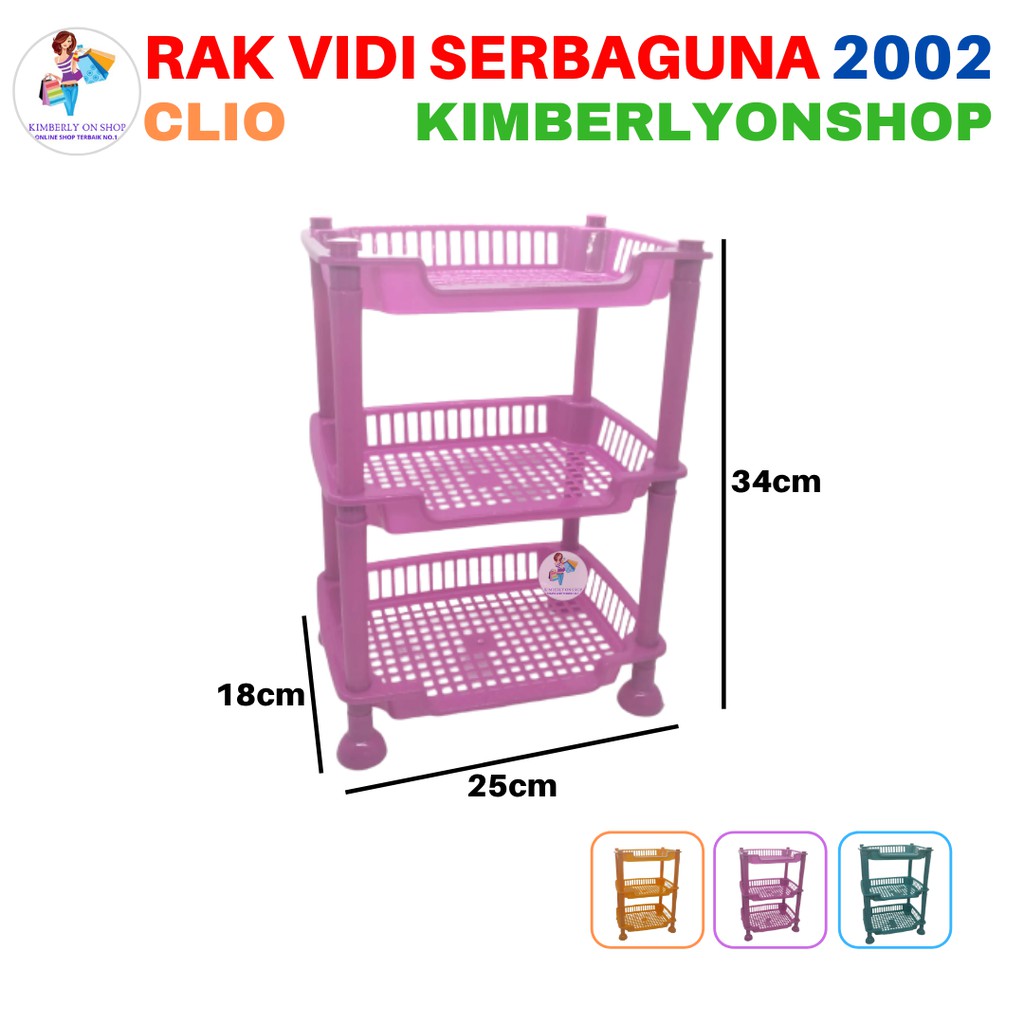 Kimberlyonshop Rak serbaguna 3 susun Vidi 2002 Clio Rak Bumbu Dapur