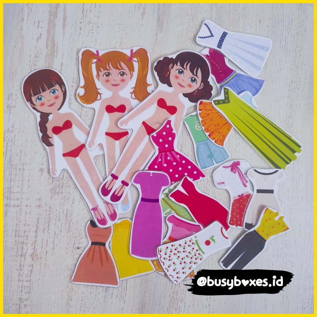 [busyboxes.id] mainan edukasi paper doll bongkar pasang BP mainan kertas