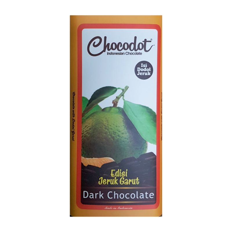 Bhineka - Chocodot Edisi Jeruk Garut Varian Dark Chocolate isi Dodol Jeruk 95gr