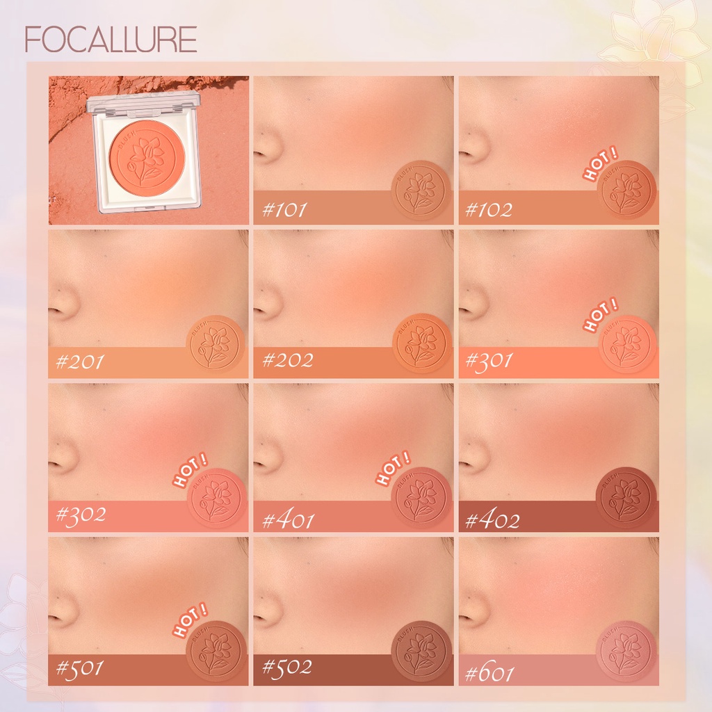 FOCALLURE Natural Pressed Blush on Sweet Face Cheek Make Up Powder-Blushed