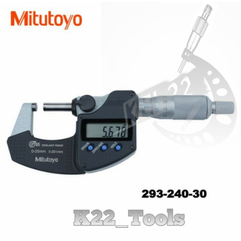 OUTSIDE MICROMETER MITUTOYO DIGITAL / MICROMETER DIGITAL 0-25 MM TIPE ( 293-240-30 )