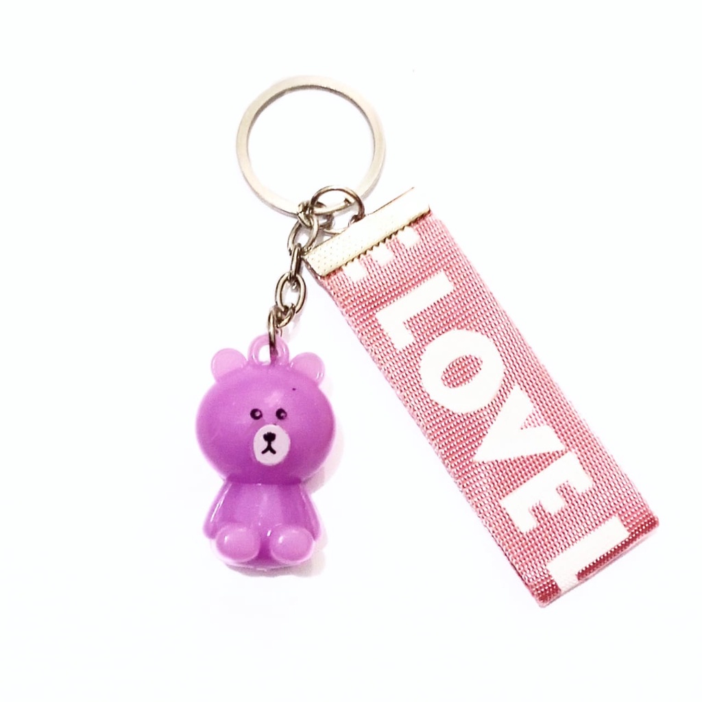 Monsoon - Gantungan LOVE BEAR Keychain Gantungan Kunci Aksesoris Tas