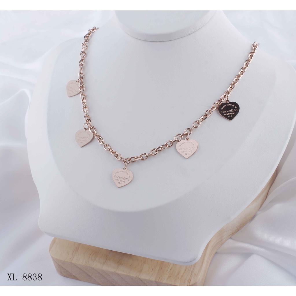 Kalung  Love Titanium Permata Perhiasan Fashion 8838