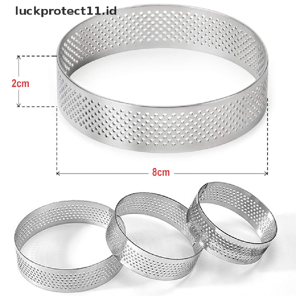 &lt; Luckprotect11. &lt; LuckproteksiCetakan Kue Tart Bentuk Bulat Bahan stainless Steel