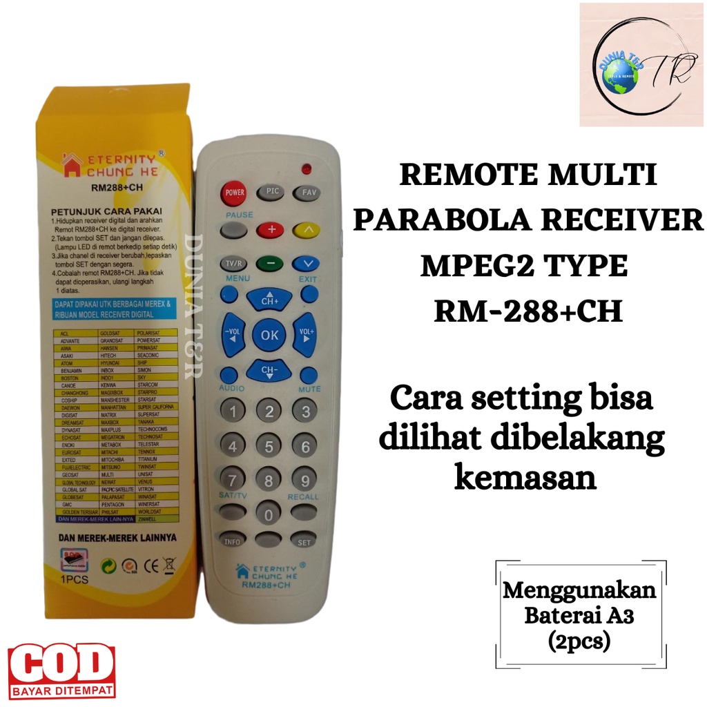 Remot Remote Multi Parabola Receiver MP2 type RM 288+ CH