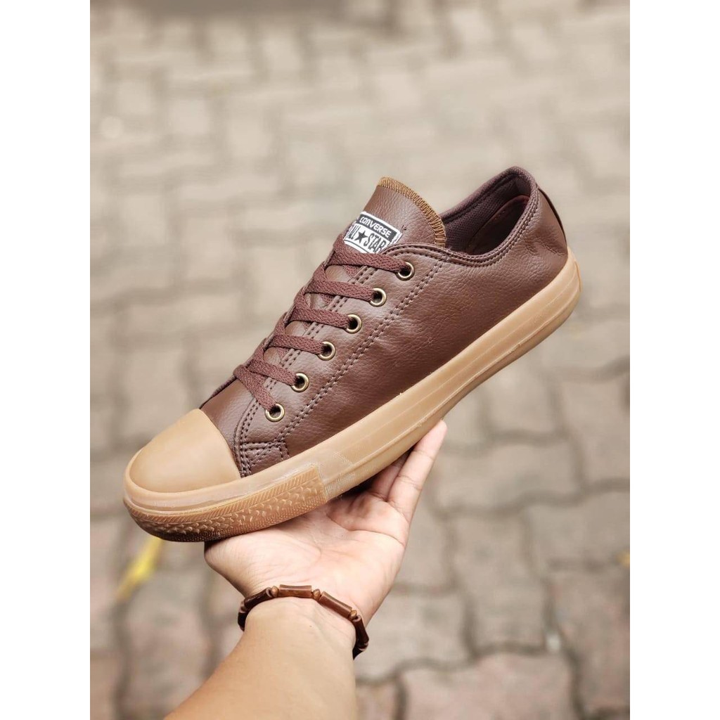 PROMO 8.8 TERLARIS TERMURAH TERKINI SEPATU CONVERSE ALL STAR KULIT GUM PENDEK SEPATU PRIA WANITA