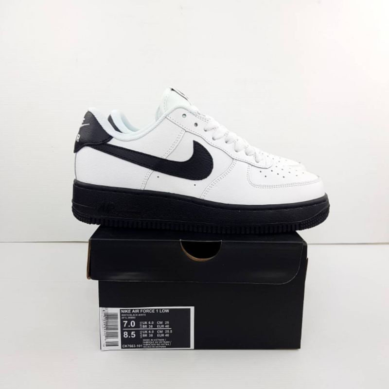 black af1 white sole