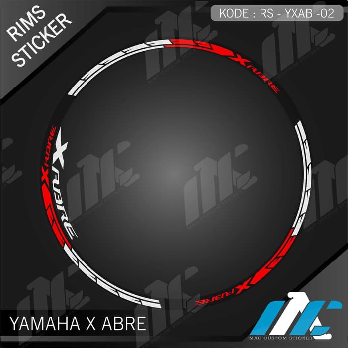 YXAB 02 - LIST VELG YAMAHA XABRE - STIKER STICKER LIS VELG XABRE