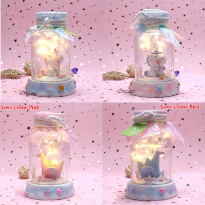 [ORGM] Lampu hias pajangan kamar Unicorn botol kaca kado valetine kado ulang tahun kado annivesary