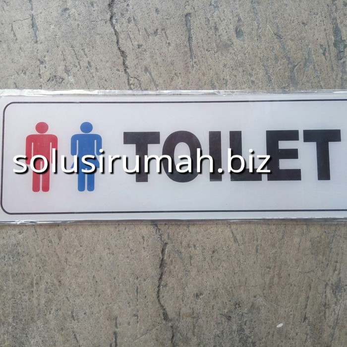 LABEL ACRYLIC 9.7*29CM TOILET PRIA WANITA+SYMBOL SIGN BOARD TANDA AKRI