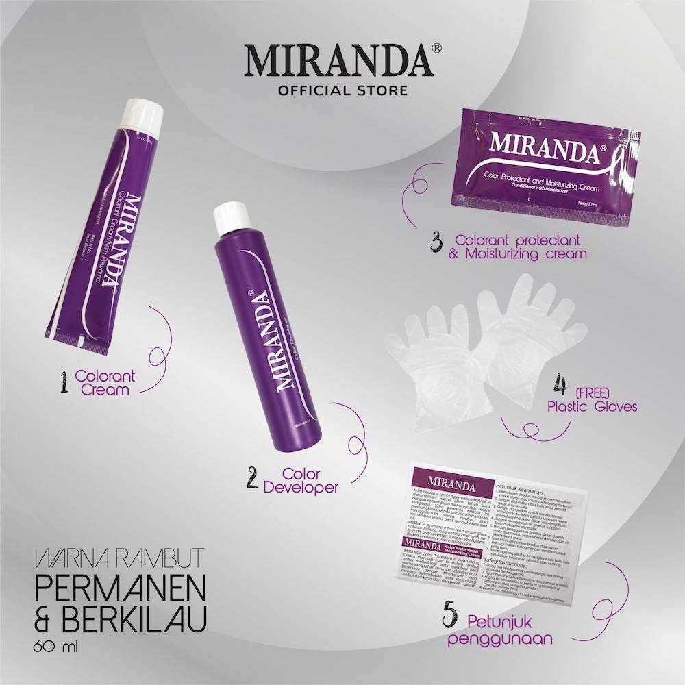 Miranda Hair Color (Cat Rambut Permanen) 30ml