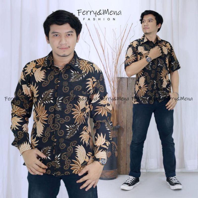 Terlaris Kemeja Batik lengan panjang / Hem Batik Pendek / Kemeja Cowok Batik