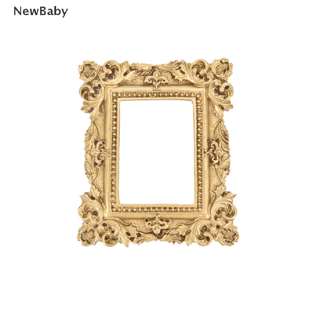 Newbaby Frame Foto Asimetris Bahan Metal Gaya Retro Untuk Display Nail Art