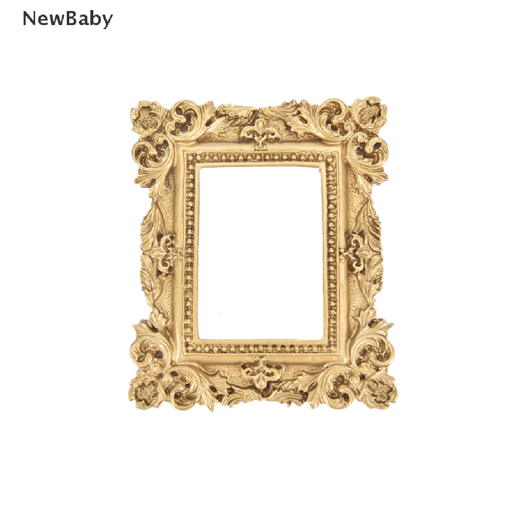 Newbaby Frame Foto Asimetris Bahan Metal Gaya Retro Untuk Display Nail Art