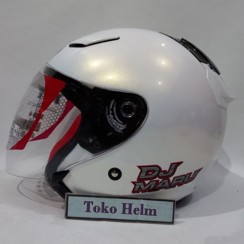 Helm KYT halfface KYT dj maru solid white M/L/XL/XXL